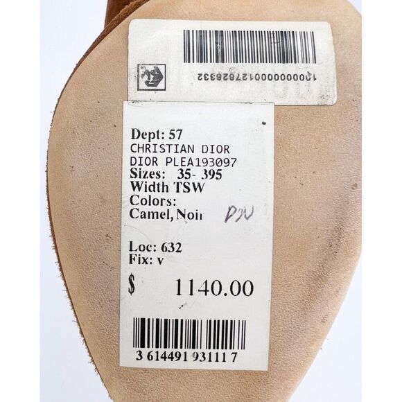 NEW Christian DIOR Brown Suede CD Logo Block Heel Ankle Boots Size EU36.5 - Picture 9 of 10